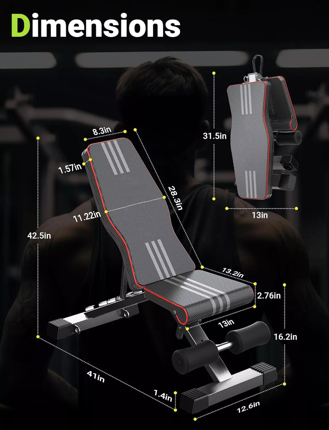 Foldable Fitness Bench Incline Decline Workout