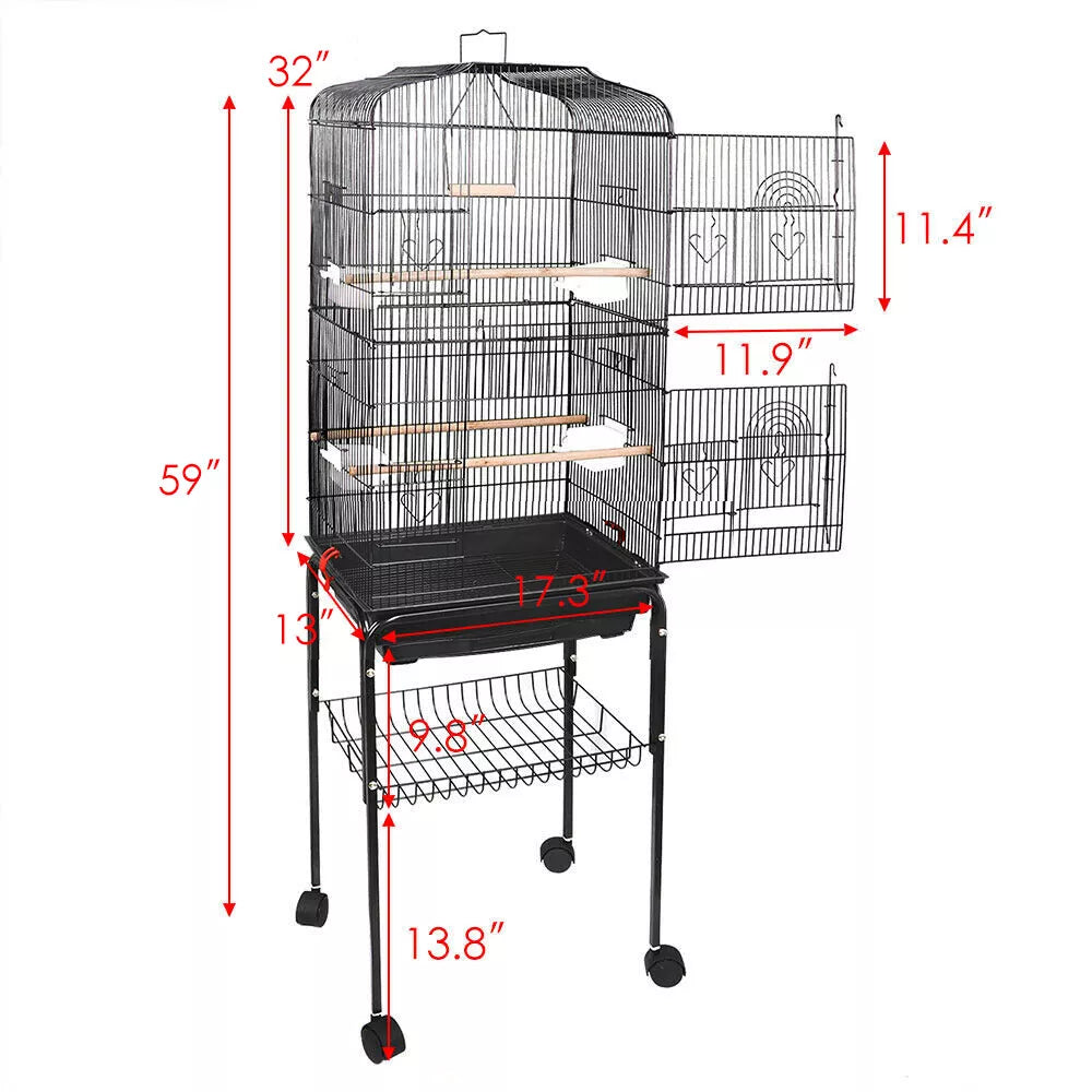 Portable Large Birdcage Parrot Stand