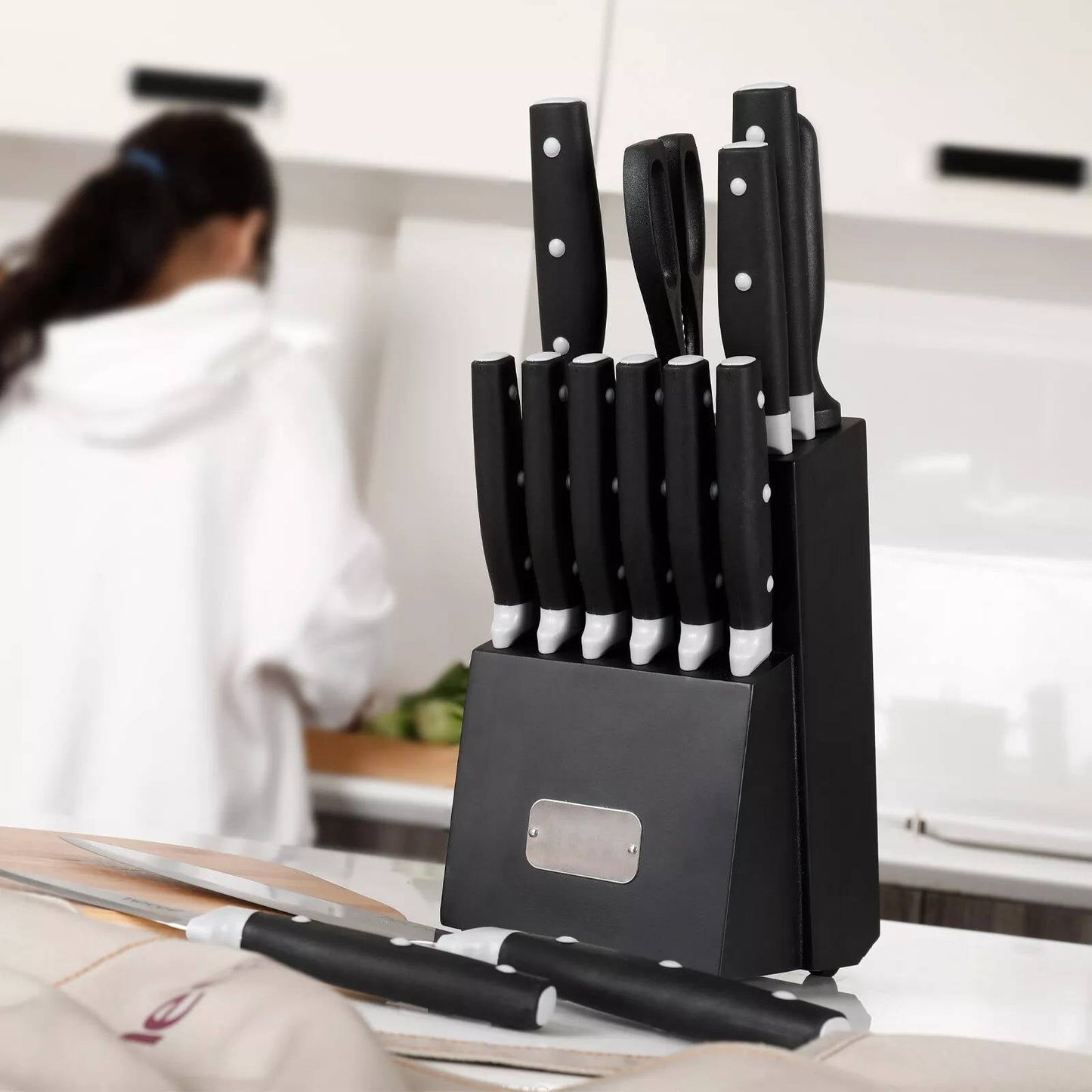 Compact Kitchen Knife Set with Sharpener - Halri