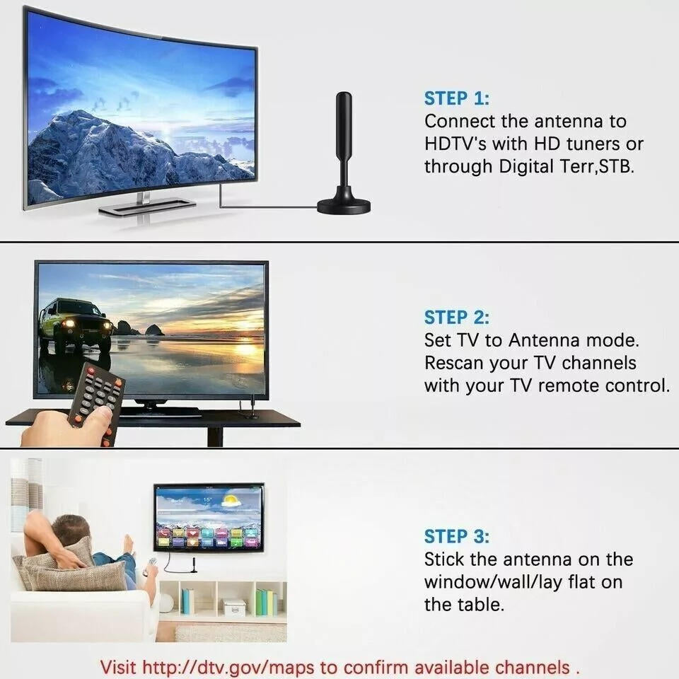 Long Range Indoor TV Antenna 300 Mile Reception