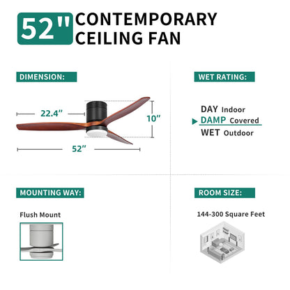 Wireless Remote Control Ceiling Fan Light