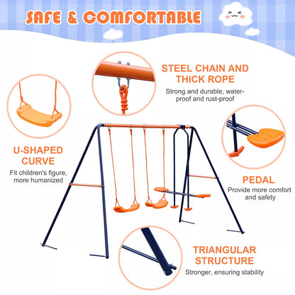 Durable Backyard Kids Swing Playset