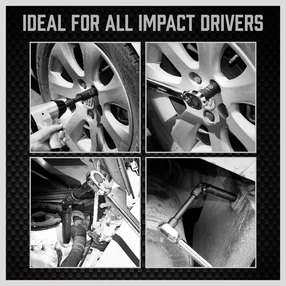 Complete 19 Piece Impact Socket Driver Set