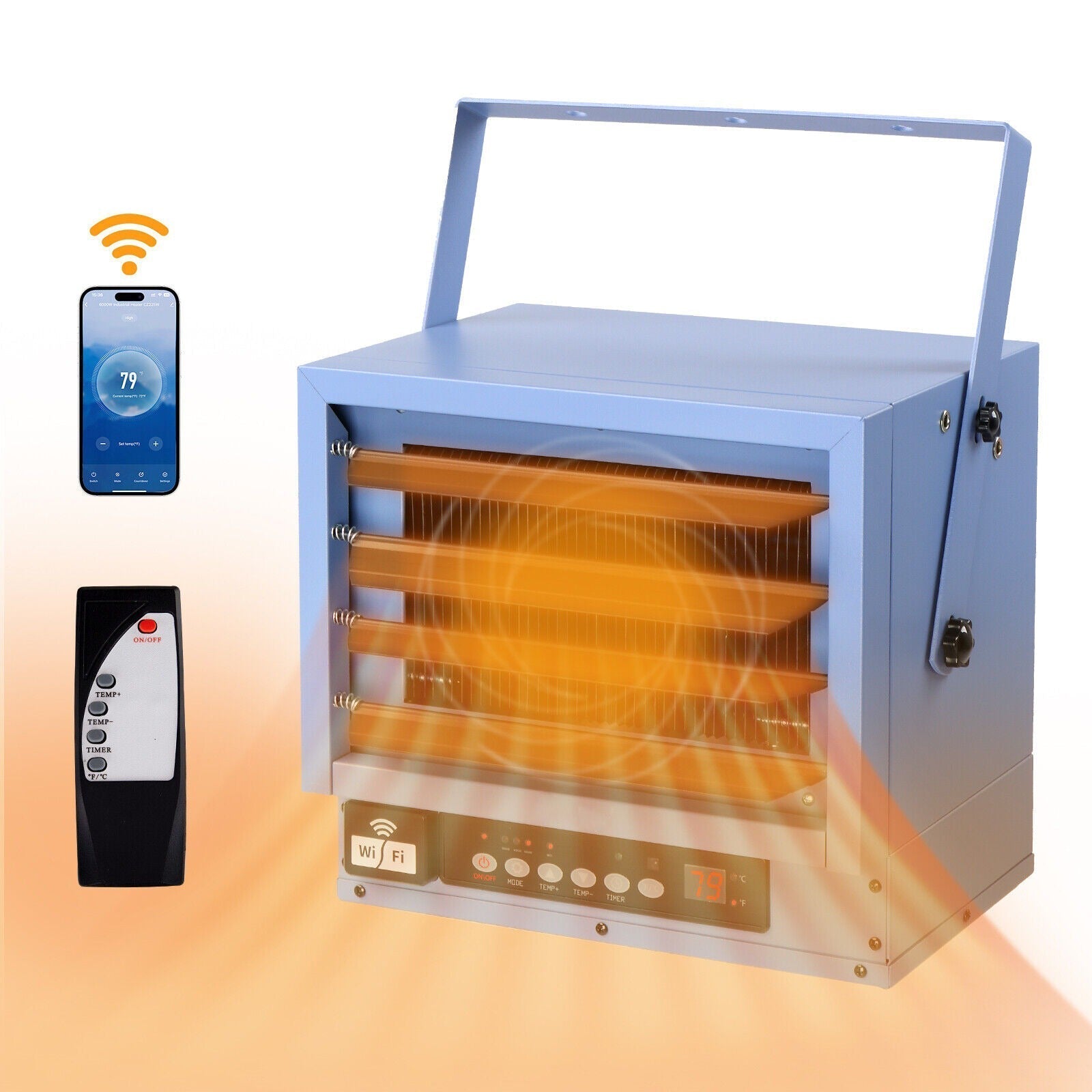 Powerful Wall Mount Garage Space Heater for Quick Warmth - Halri