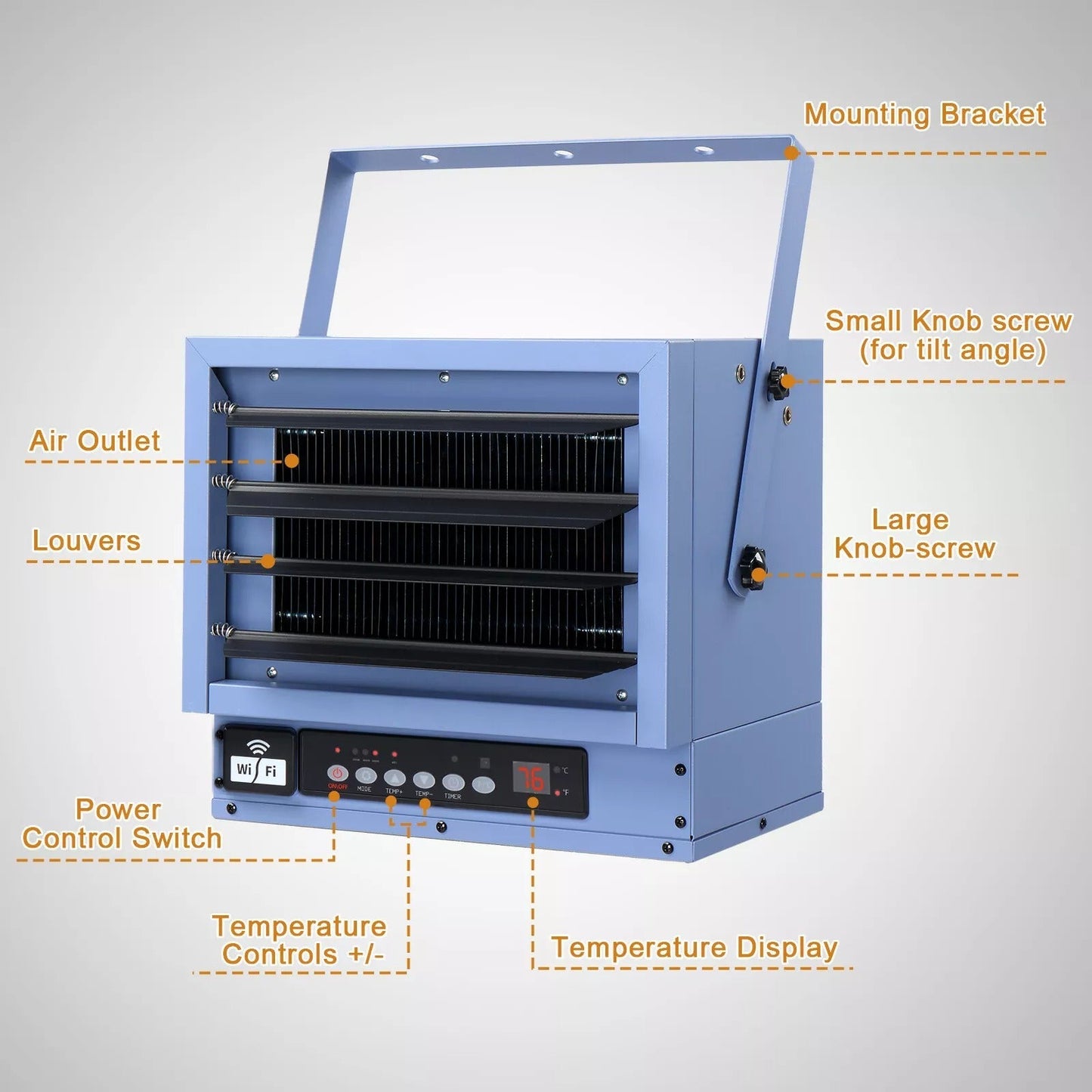 Powerful Wall Mount Garage Space Heater for Quick Warmth