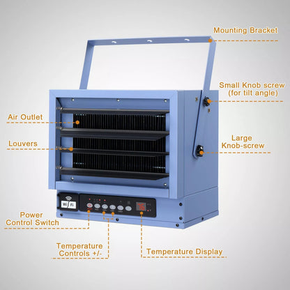 Powerful Wall Mount Garage Space Heater for Quick Warmth