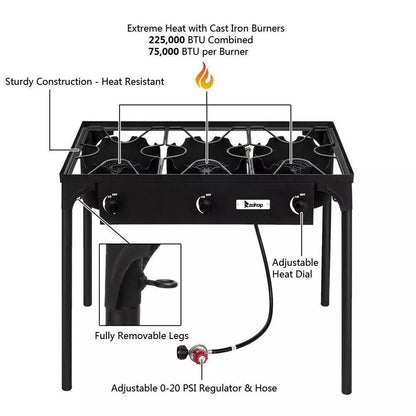 Compact Outdoor Gas Camping Stove