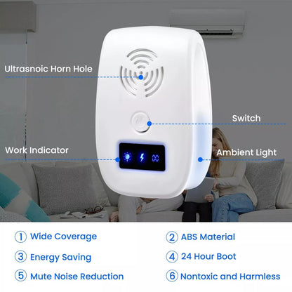 Effective Electronic Pest Repellent Pet Friendly 6 Pack