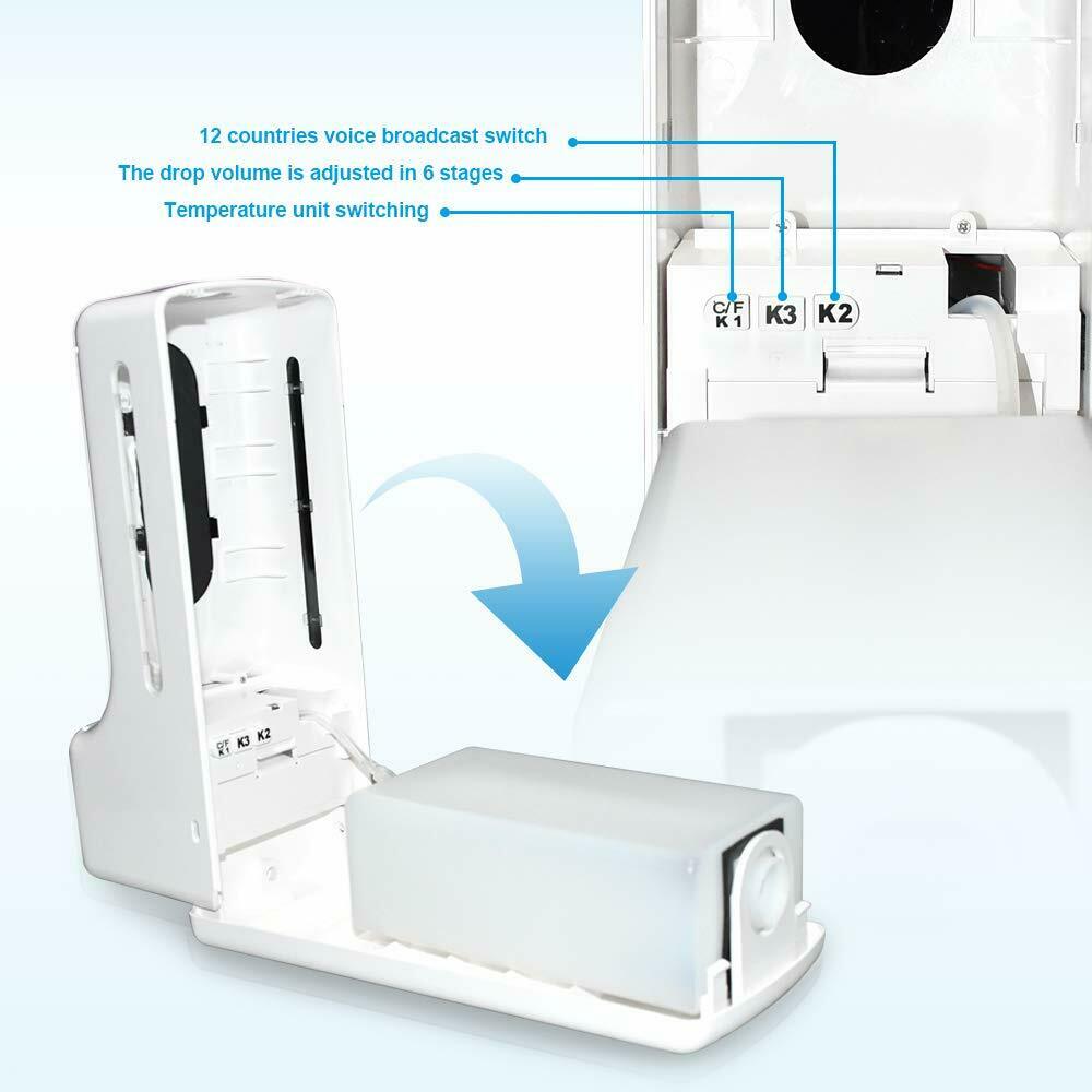 Contactless Hand Sanitizer Station with Thermometer and Stand