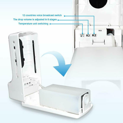 Contactless Hand Sanitizer Station with Thermometer and Stand
