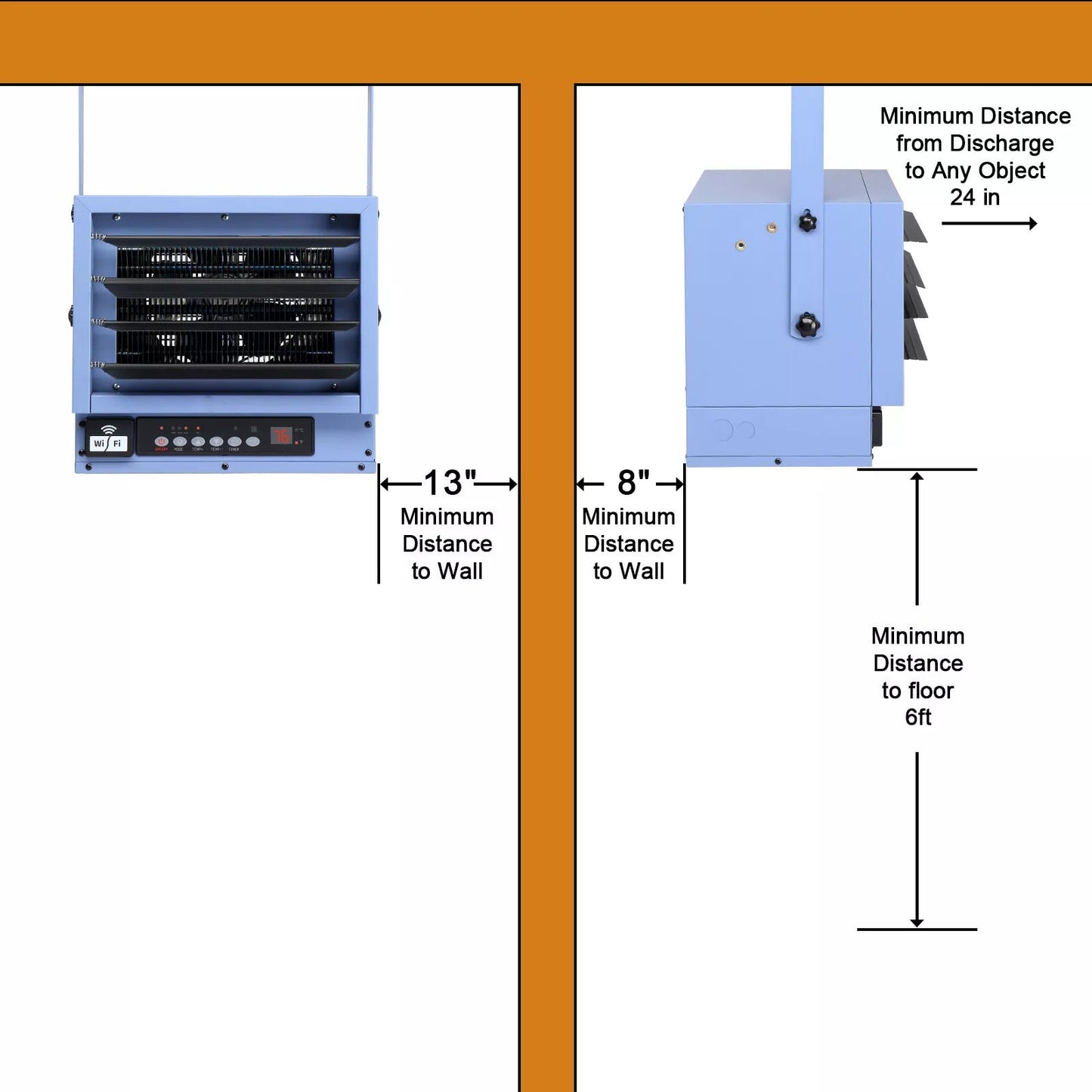Powerful Wall Mount Garage Space Heater for Quick Warmth
