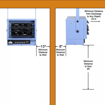 Powerful Wall Mount Garage Space Heater for Quick Warmth
