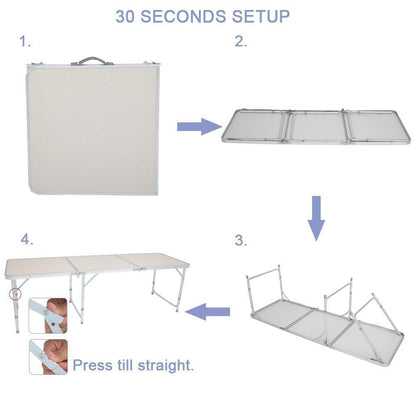 Compact Lightweight Folding Table for Home and Patio
