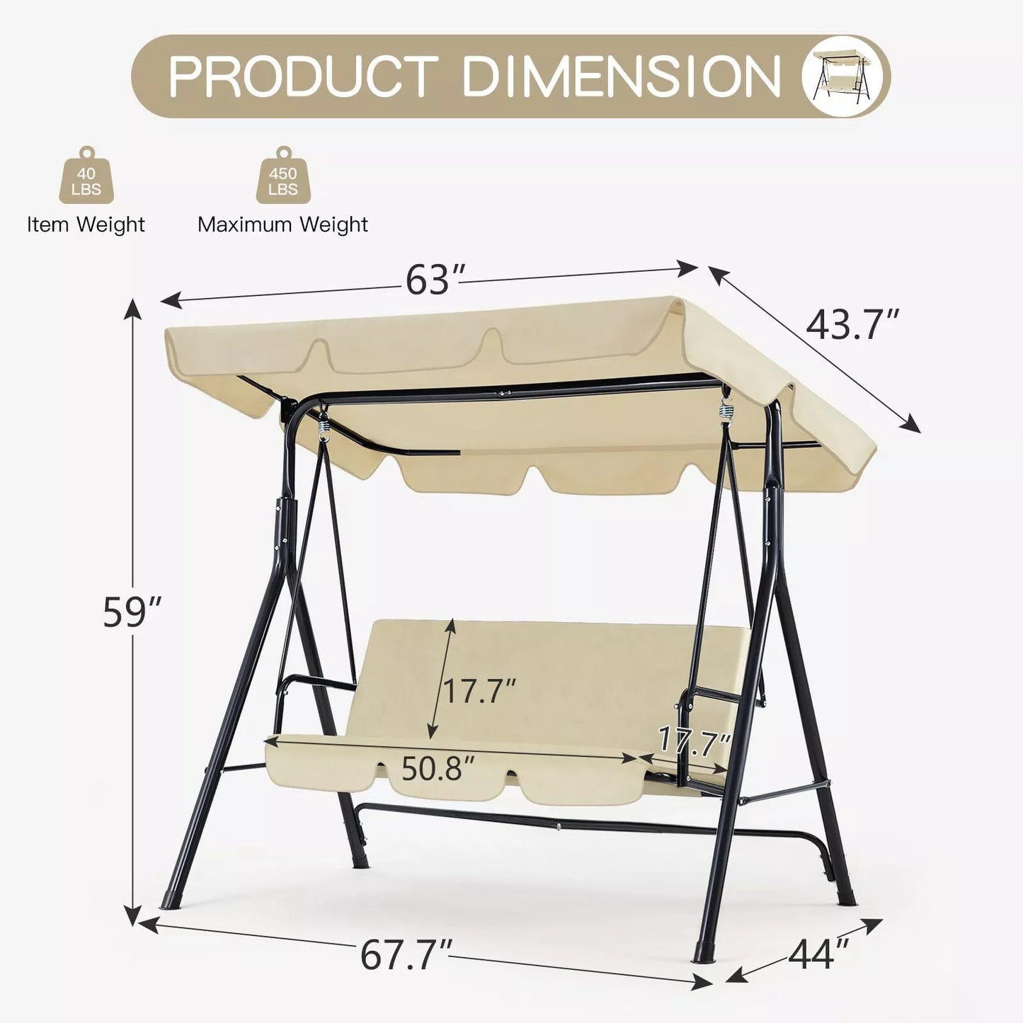 Outdoor Patio Swing Set