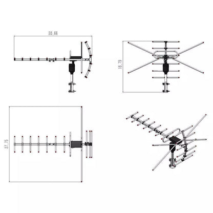 Long Range Outdoor HDTV Antenna Free Local Channels