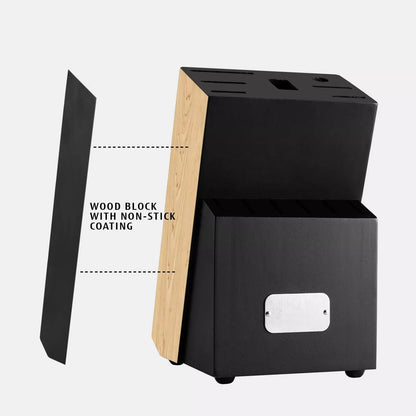 Compact Kitchen Knife Set with Sharpener