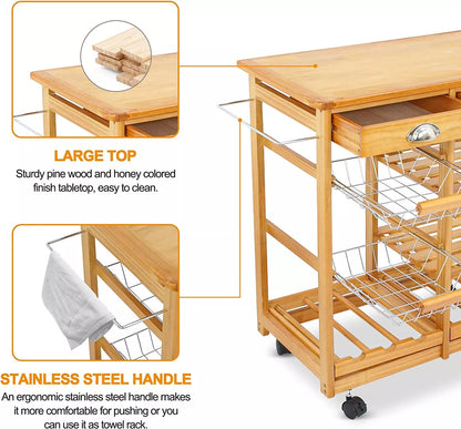 Portable Kitchen Storage Carts