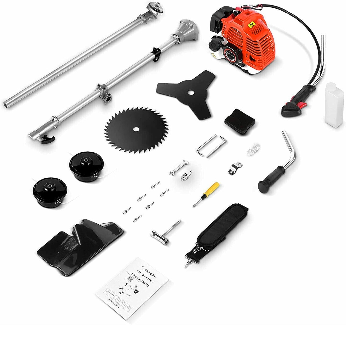 High Power 4-in-1 Petrol Lawn Trimmer Cutter 58CC