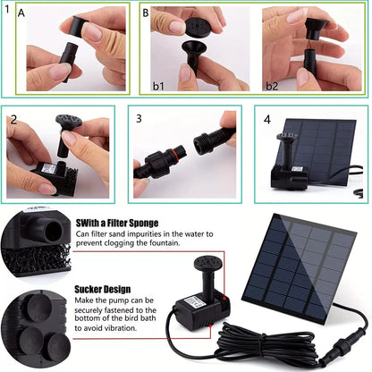 Eco Friendly Outdoor Fountain Pump Kit