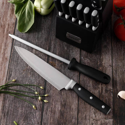 Compact Kitchen Knife Set with Sharpener
