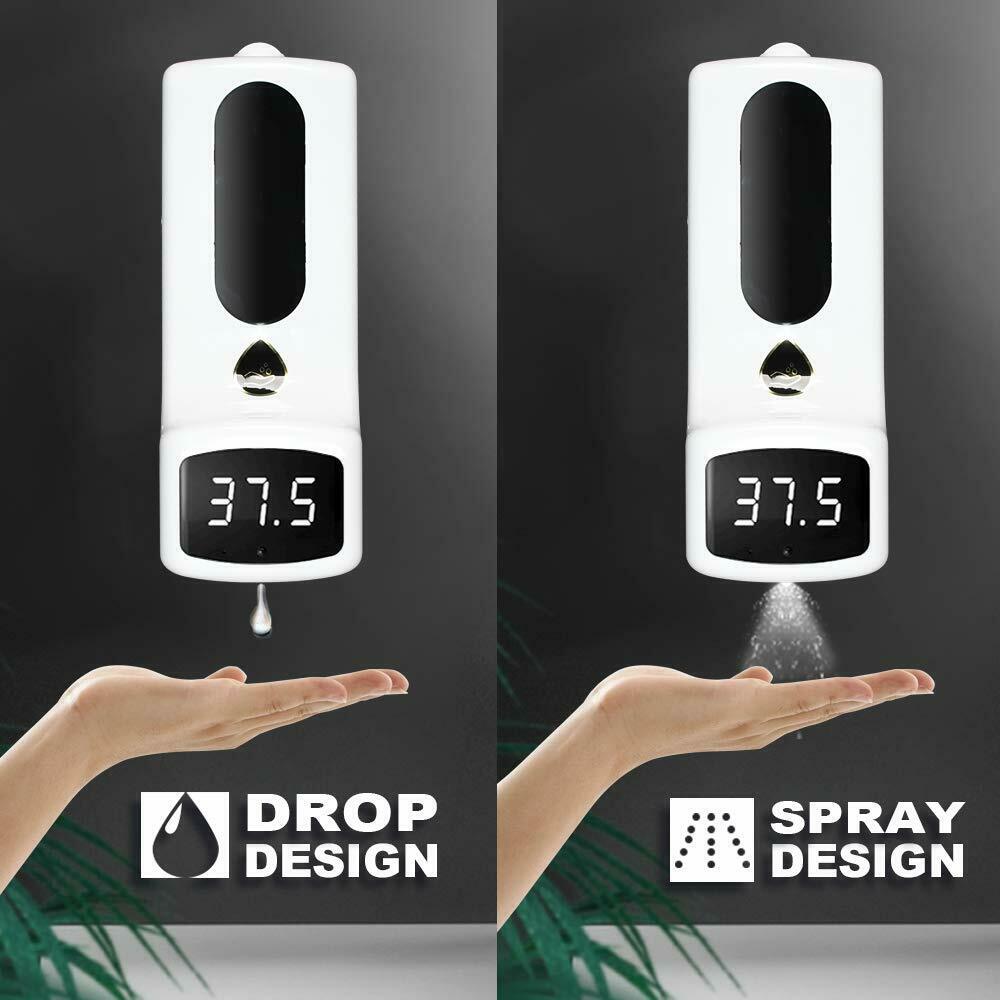 Contactless Hand Sanitizer Station with Thermometer and Stand