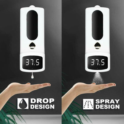 Contactless Hand Sanitizer Station with Thermometer and Stand