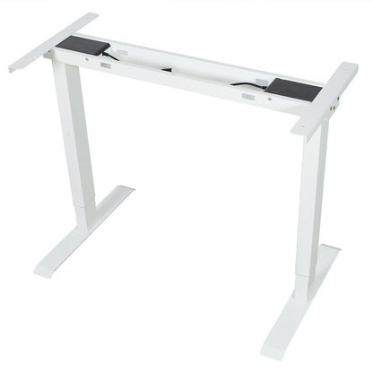 White FlexiDesk Electric Standing Desk Adjustable Height w/ Memory Store Control - Until Times Up