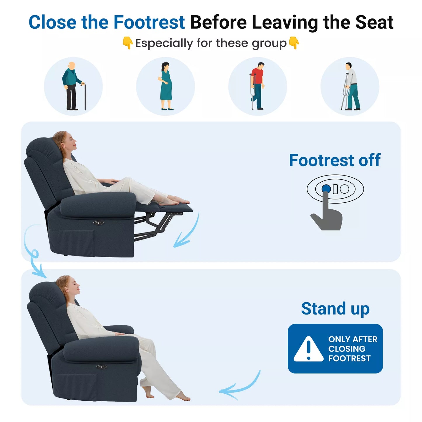 Comfortable Electric Reclining Armchair for Home