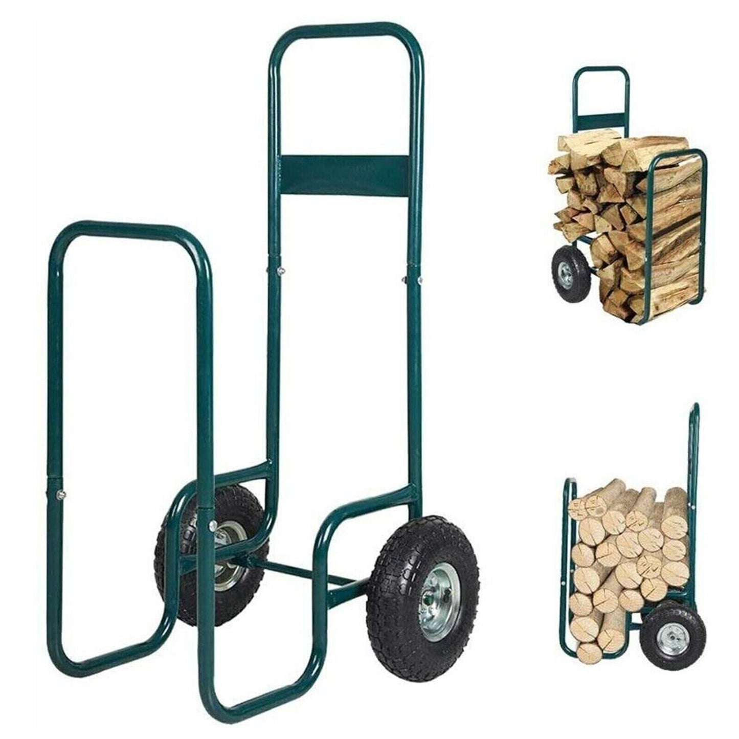 Heavy Duty Wood Log Cart with Wheels