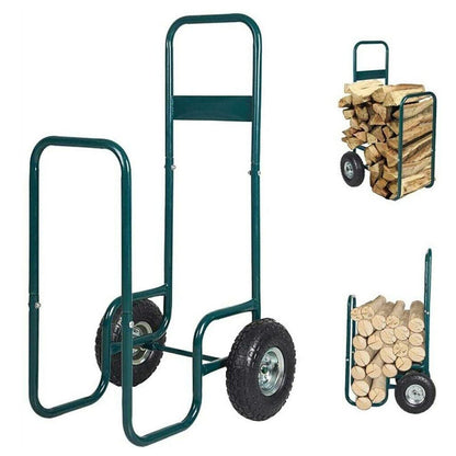 Heavy Duty Wood Log Cart with Wheels