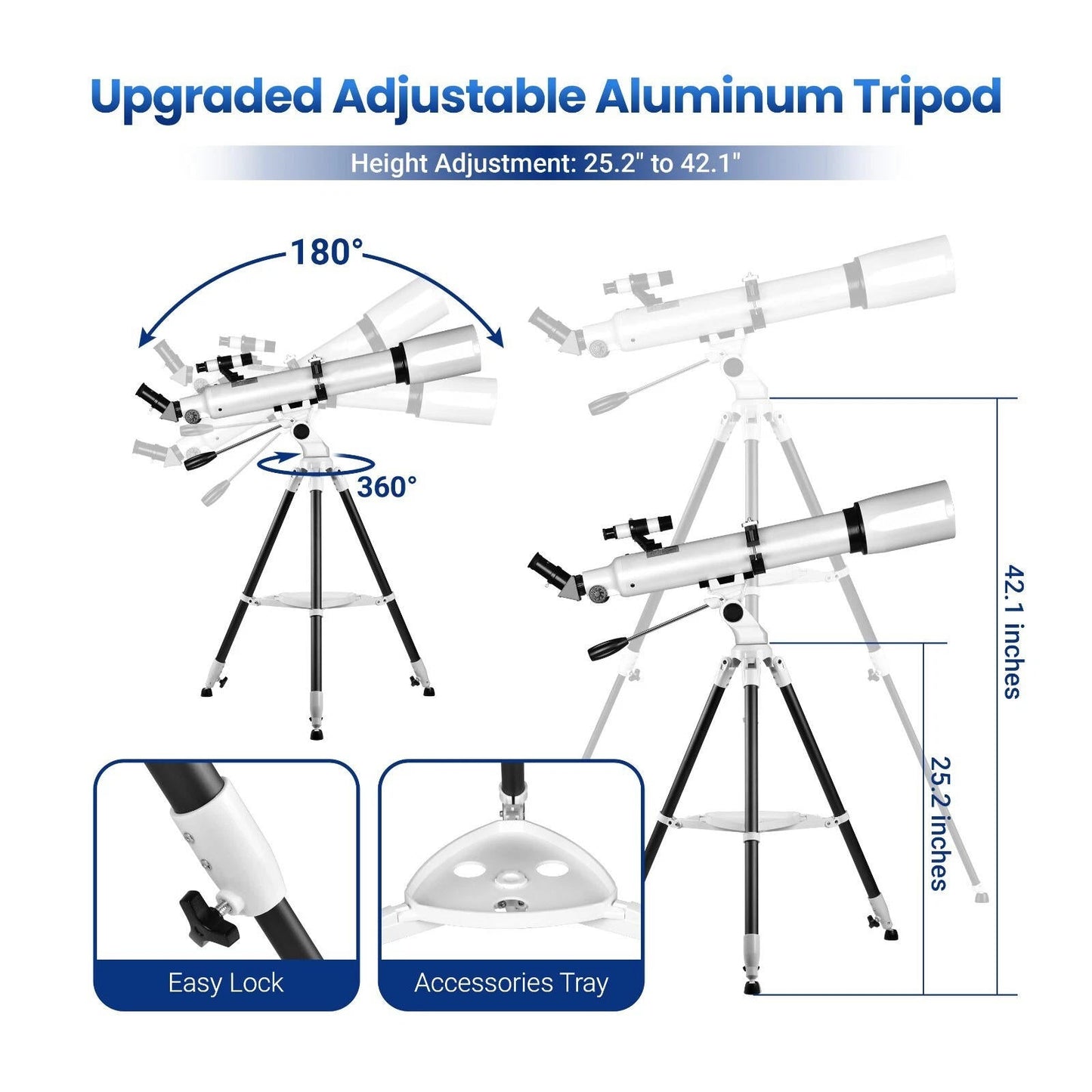 Easy To Use Telescope 210X with Star Finding App