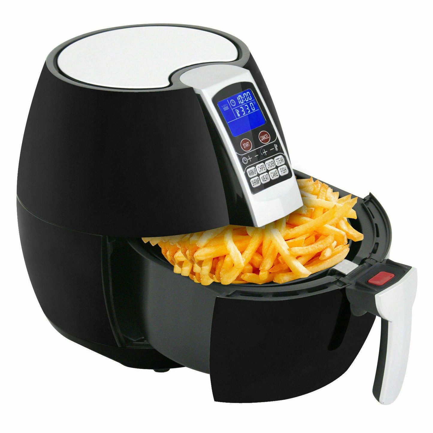 1500W LCD Electric Air Fryer With 8 Cooking Presets, Temperature Control and Timer - Until Times Up