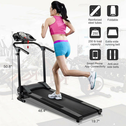 Compact Electric Motorized Running Fitness Treadmill Machine - Halri