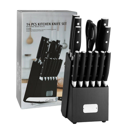 Compact Kitchen Knife Set with Sharpener