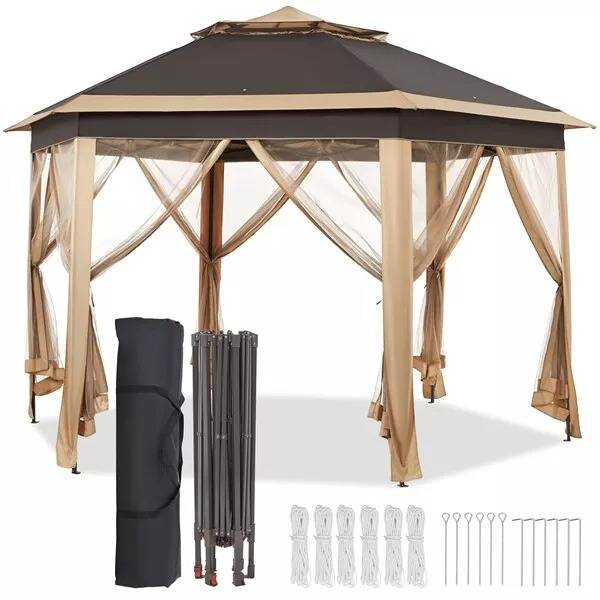 Large 3x13 Outdoor Gazebo Patio Canopy Cover