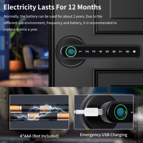 Wireless Fingerprint Door Lock - Smart Phone Control Lock