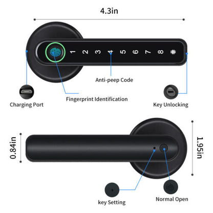 Wireless Fingerprint Door Lock - Smart Phone Control Lock