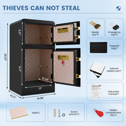 Extra Large Fireproof Home Safe Digital Lock Box