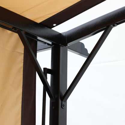 Large 12x9 Ft Outdoor Metal Gazebo Canopy Shade
