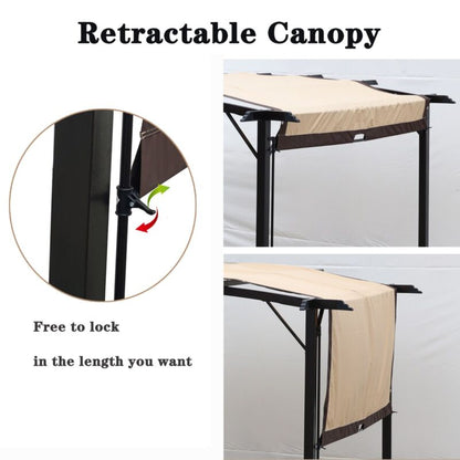 Large 12x9 Ft Outdoor Metal Gazebo Canopy Shade