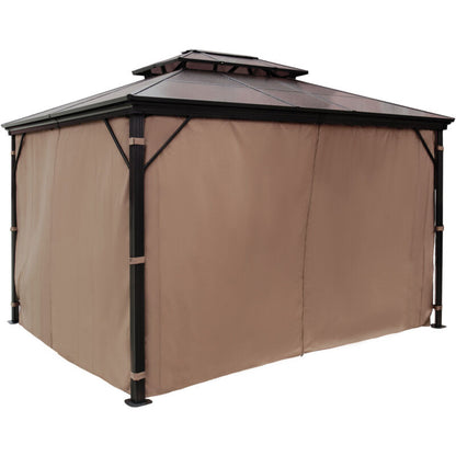 Durable 10x10 Gazebo Metal Frame with Netting and Drapes