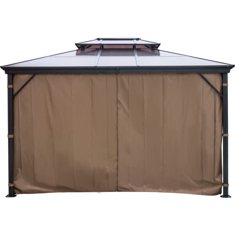Durable 10x10 Gazebo Metal Frame with Netting and Drapes
