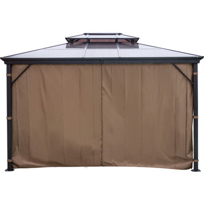 Durable 10x10 Gazebo Metal Frame with Netting and Drapes