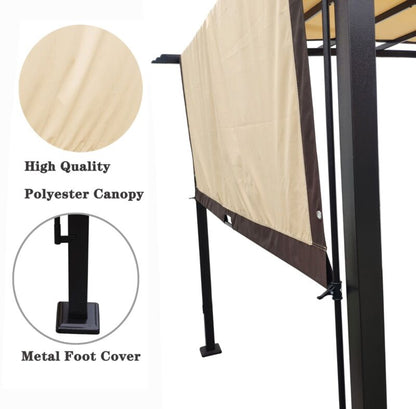 Large 12x9 Ft Outdoor Metal Gazebo Canopy Shade