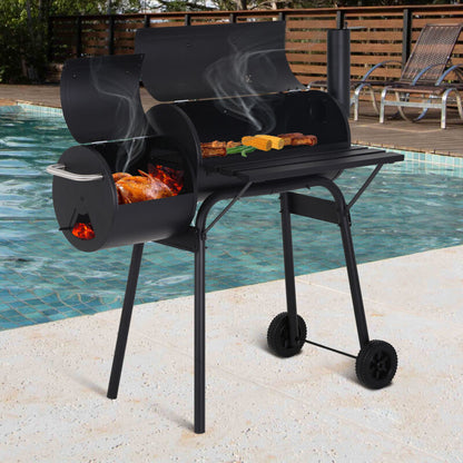 Large Outdoor Charcoal BBQ Grill Smoker Pit - Halri