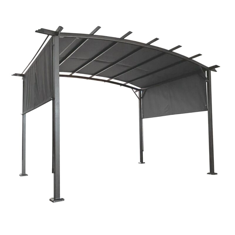 Large 12x9 Ft Outdoor Metal Gazebo Canopy Shade