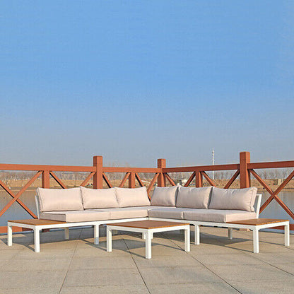 Durable Garden Patio Sofa Set with Cushions and Table