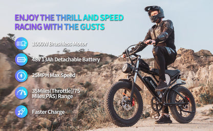 Powerful 20 Fat Tire Electric Mountain Bike