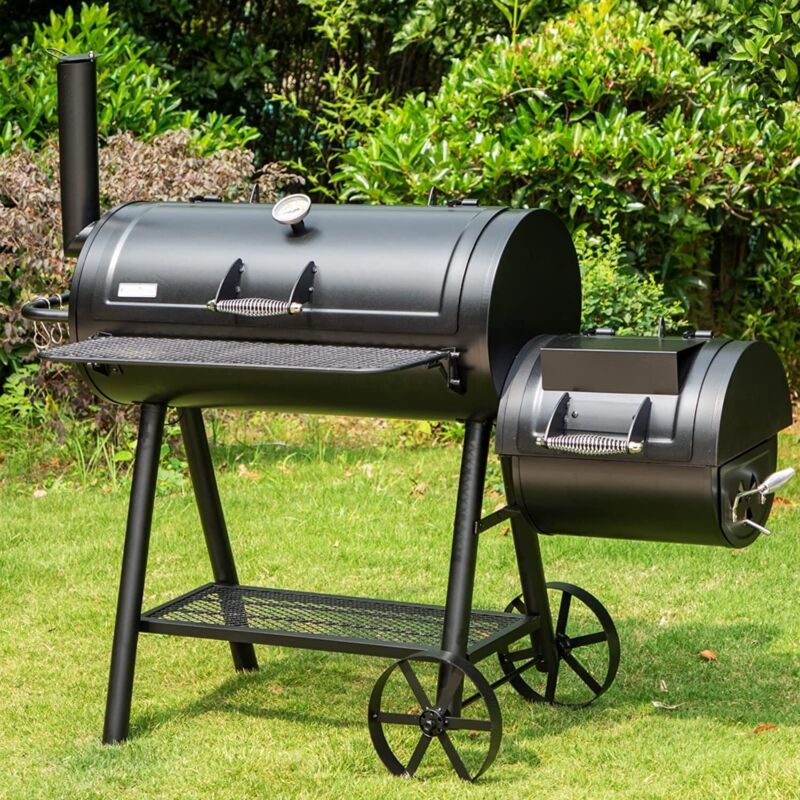 Big Steel BBQ Smoker Grill Outdoor Heavy Duty - Halri