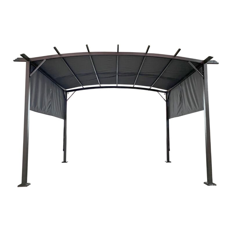 Large 12x9 Ft Outdoor Metal Gazebo Canopy Shade